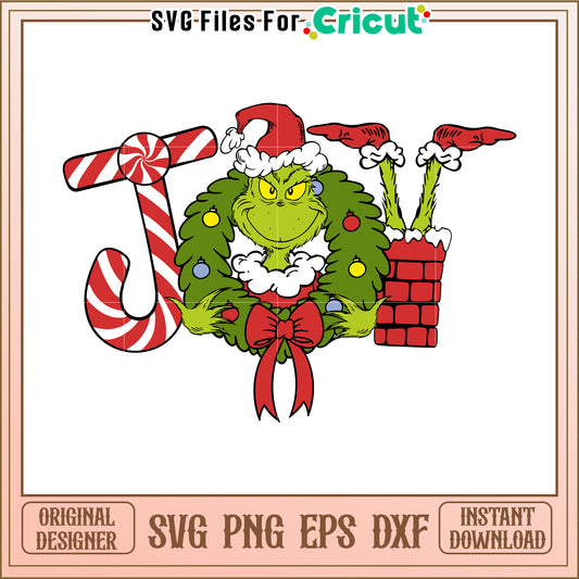 Festive Grinch SVG Design for Holiday Crafting Projects and Decor