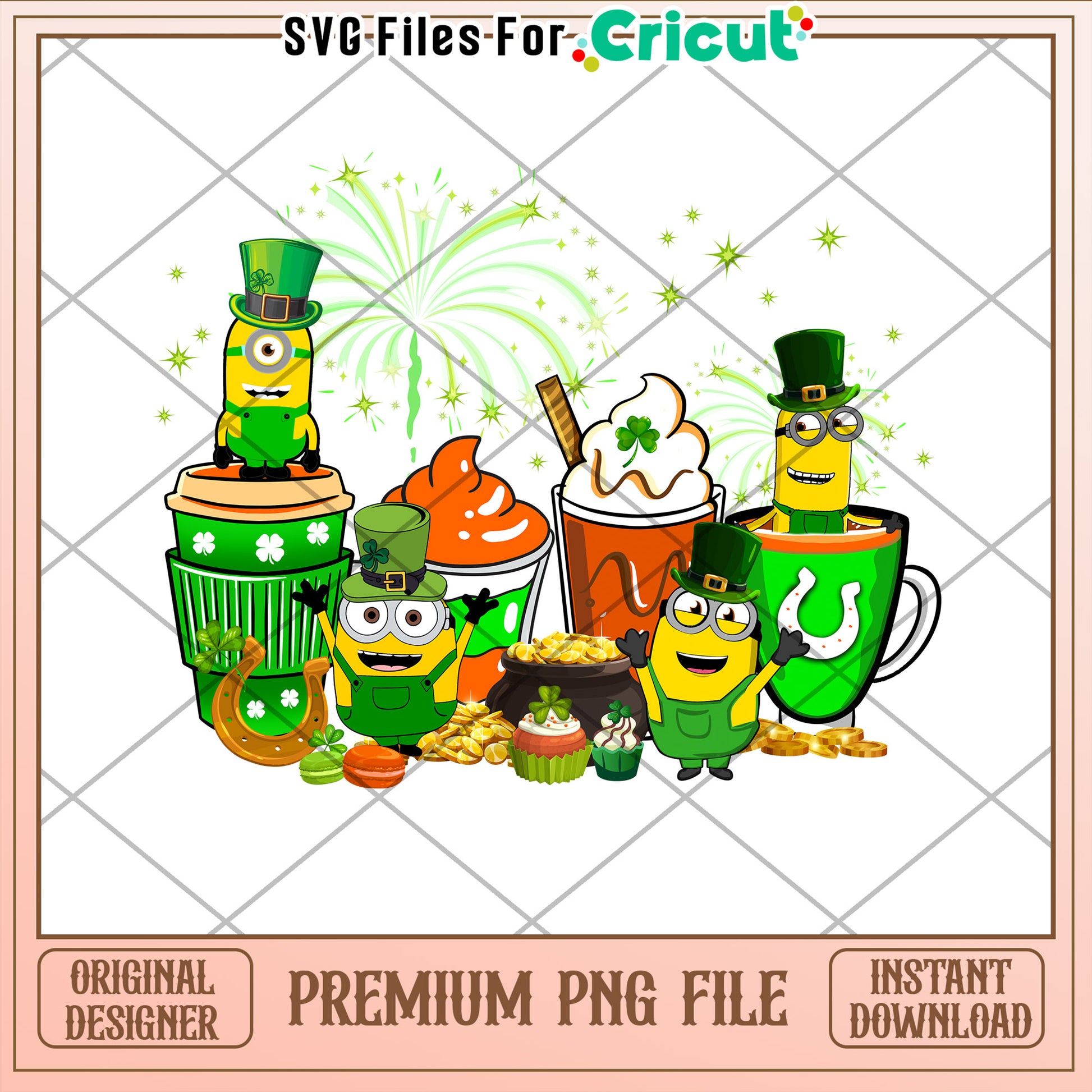 Festive Minions St Patrick's Day PNG for Crafting Fun