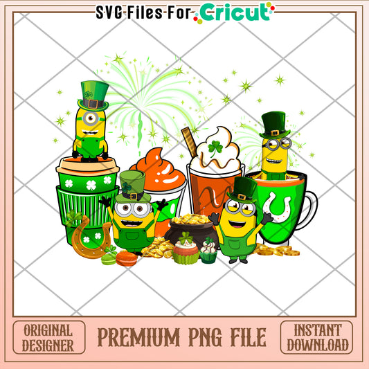 Festive Minions St Patrick's Day PNG for Crafting Fun
