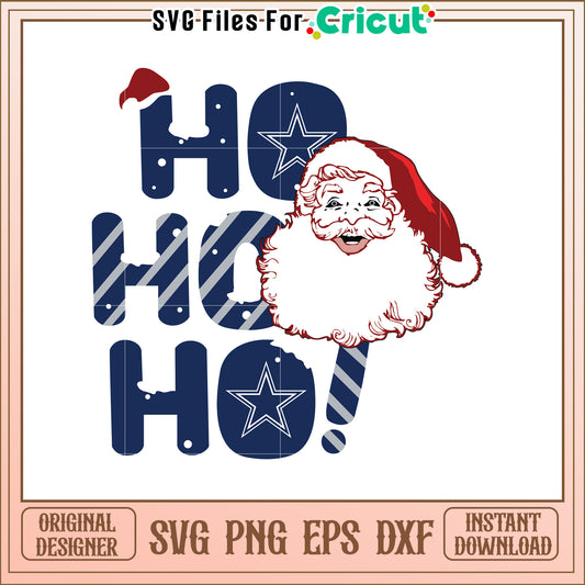 Festive Santa Ho Ho Ho SVG Design for Christmas