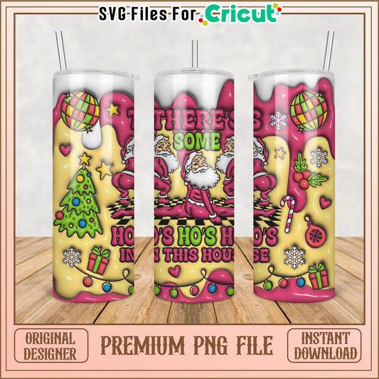 Festive Santa Tumbler PNG for Cricut Christmas Crafting Fun