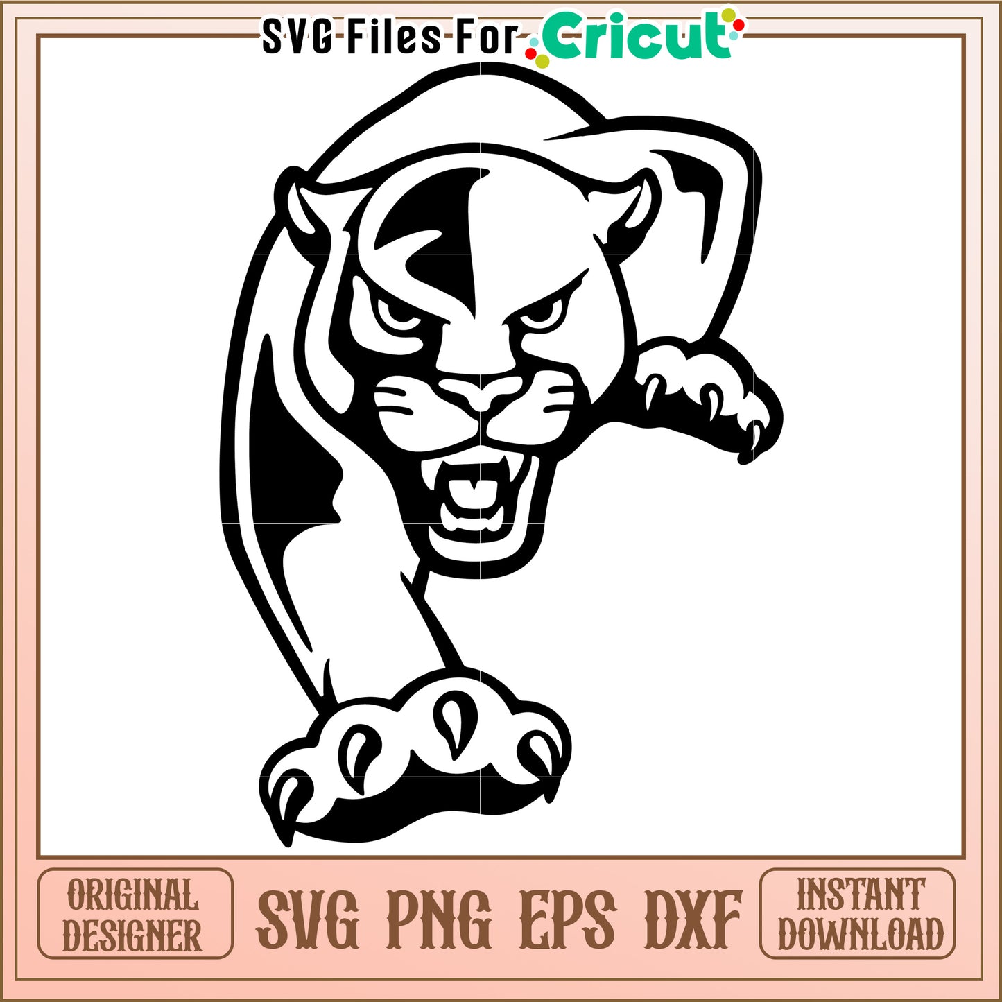 Fierce Panther SVG Design for Cricut, Perfect for Unique Craft Projects