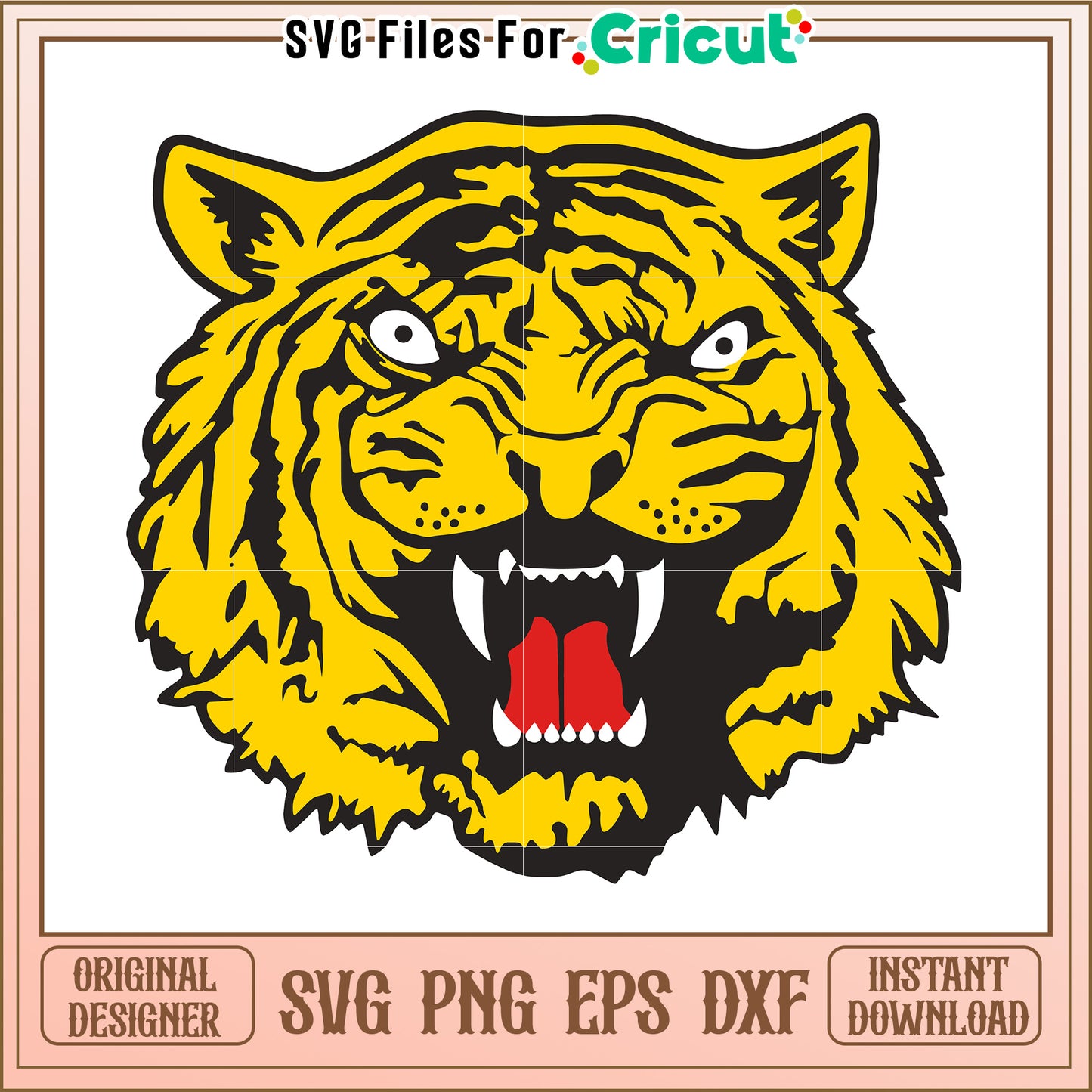 Fierce Tiger SVG Design for Cricut, Perfect for Crafting and Projects