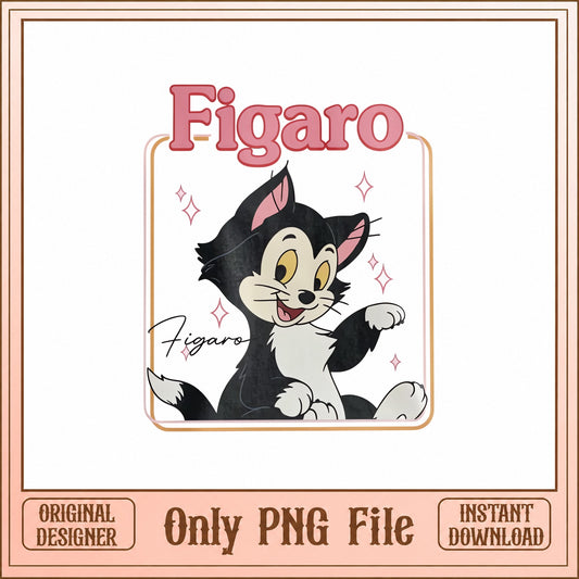 Figaro Cat SVG Bundle, Disney Pinocchio SVG, Cartoon Cat PNG