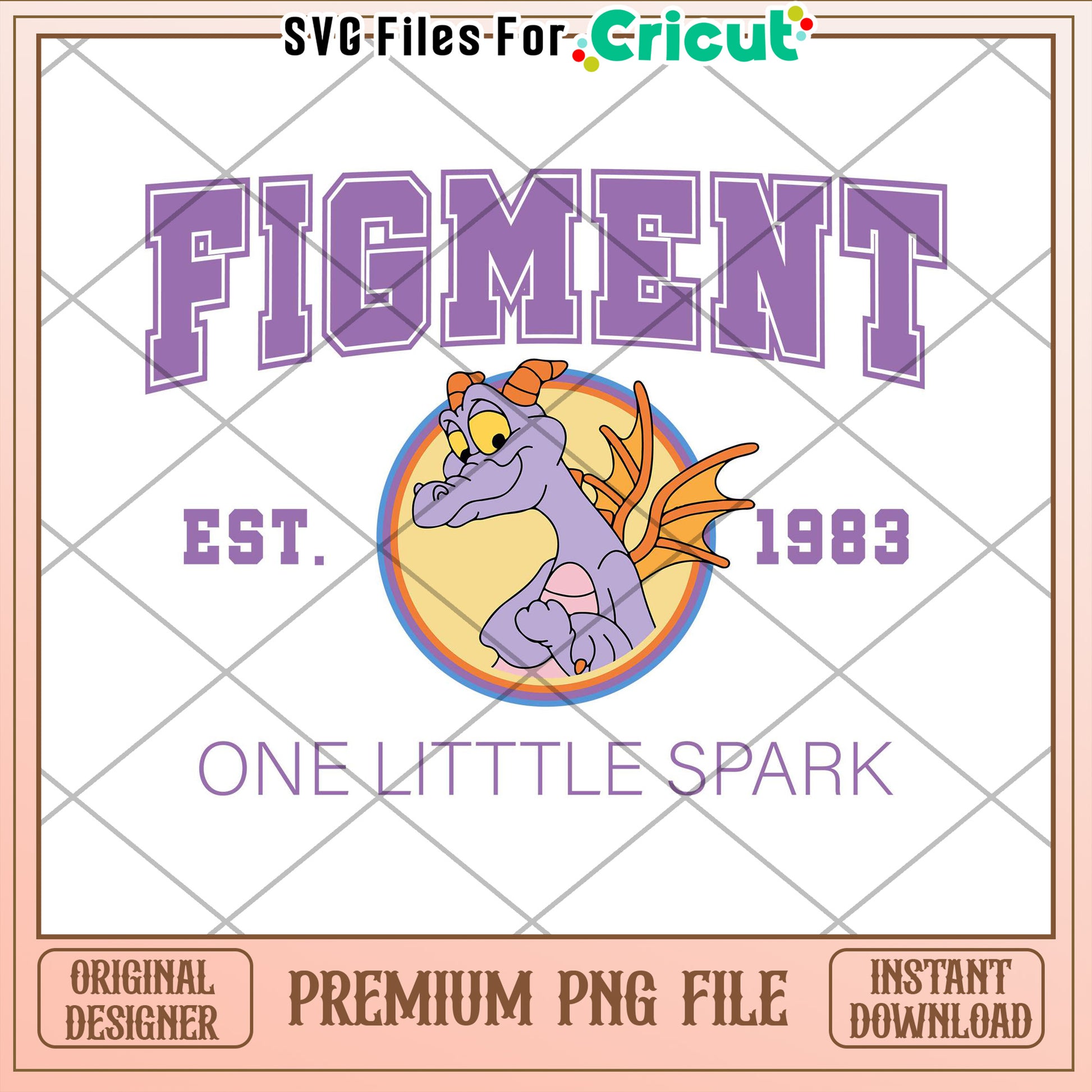 Figment Dragon PNG File for Cricut One Little Spark Design Download