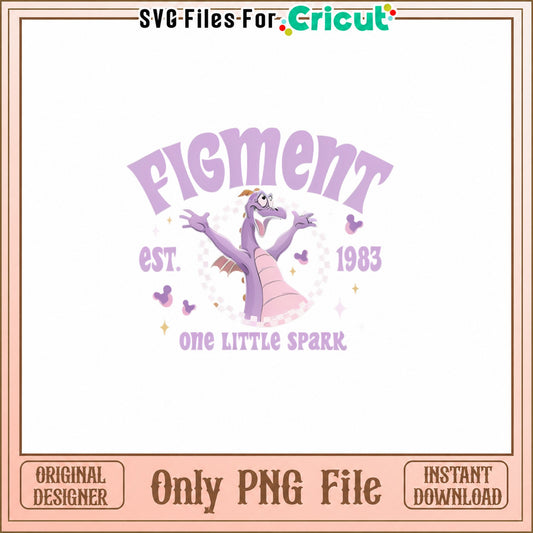 Figment Dragon PNG, Disney Epcot Character, One Little Spark PNG