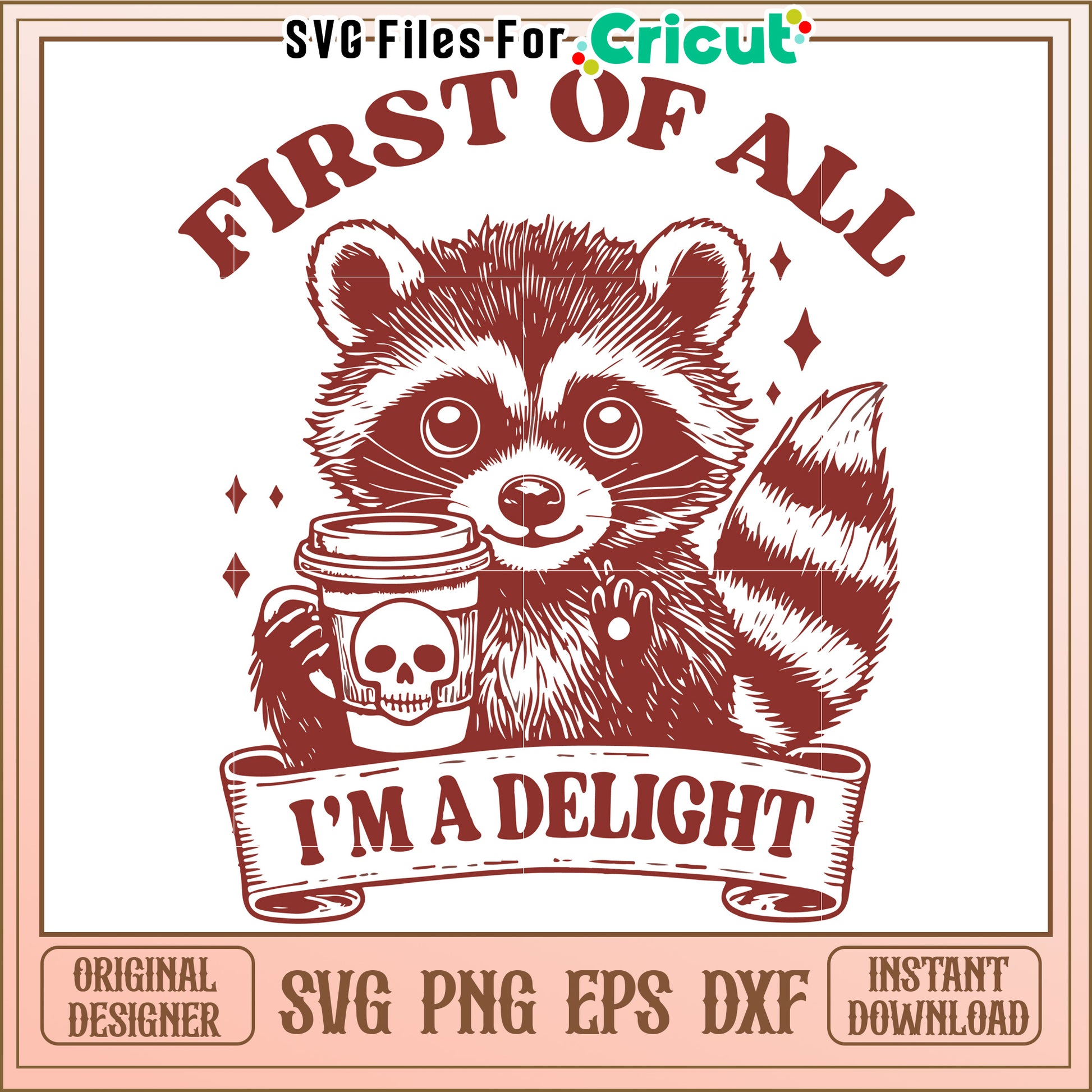 First of all im a delight svg, halloween wallpaper svg, halloween decor svg