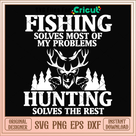 Fishing solves most of my problems svg, fishing svg, other svg