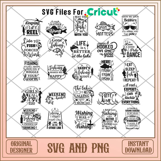 Fishing svg bundle, funny outdoor activities svg bundle - Svgfileforcricut 