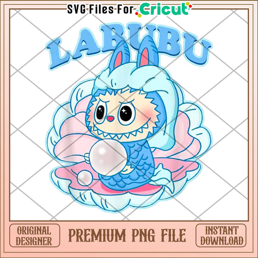 Fish labubu lover cute labubu the monsters png, popmart labubu png