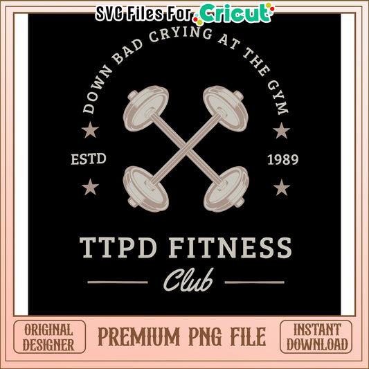 Fitness Club Design for Gym Lovers, Perfect for Cricut Projects