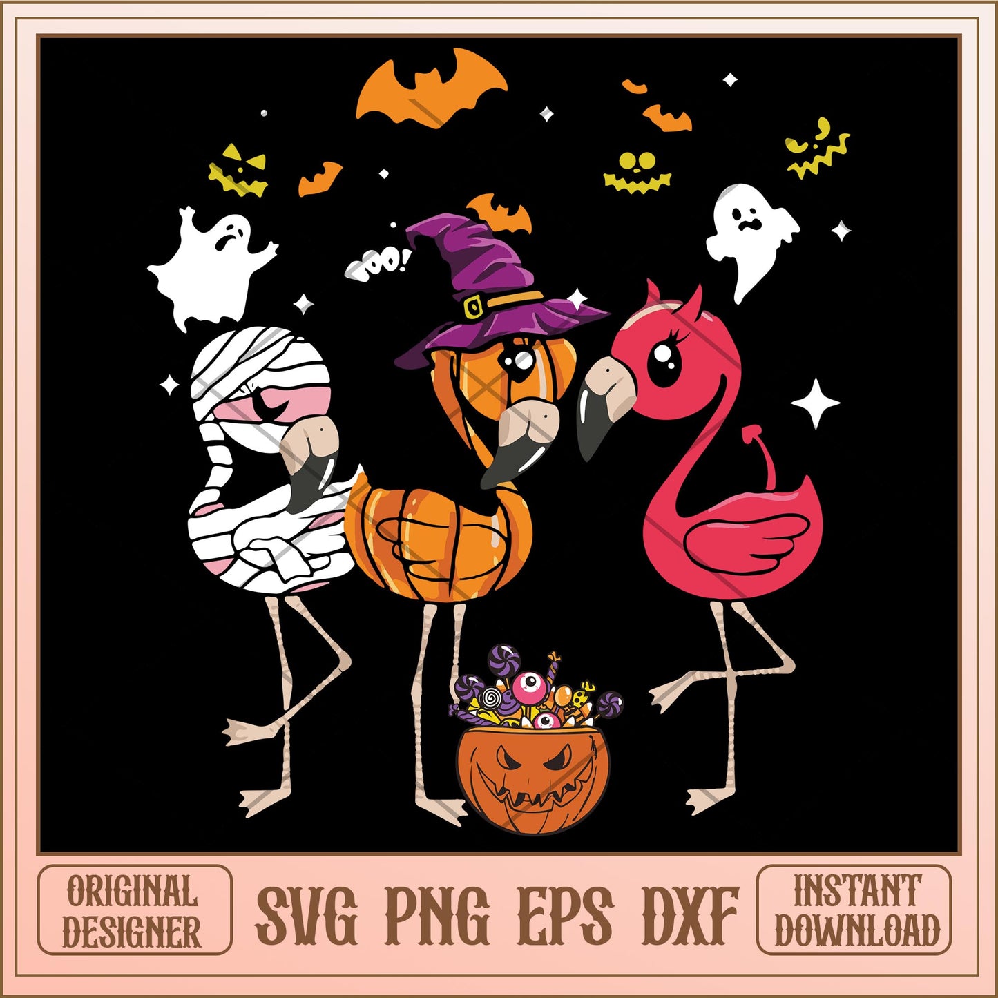 Flamingo halloween svg, Disney characters svg, digital download