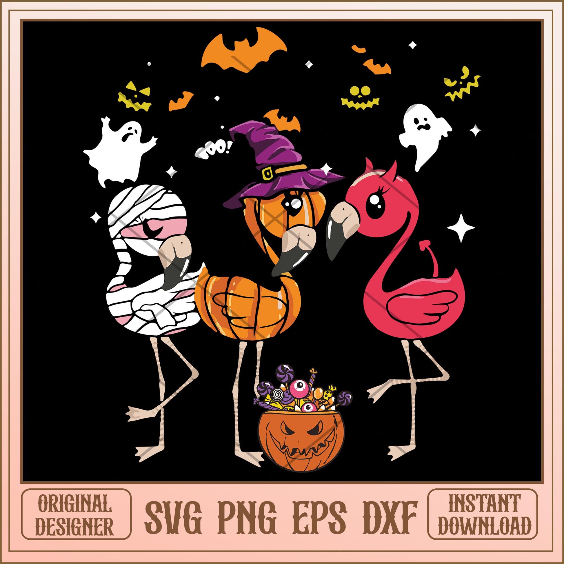 Flamingo halloween svg, Disney characters svg, digital download