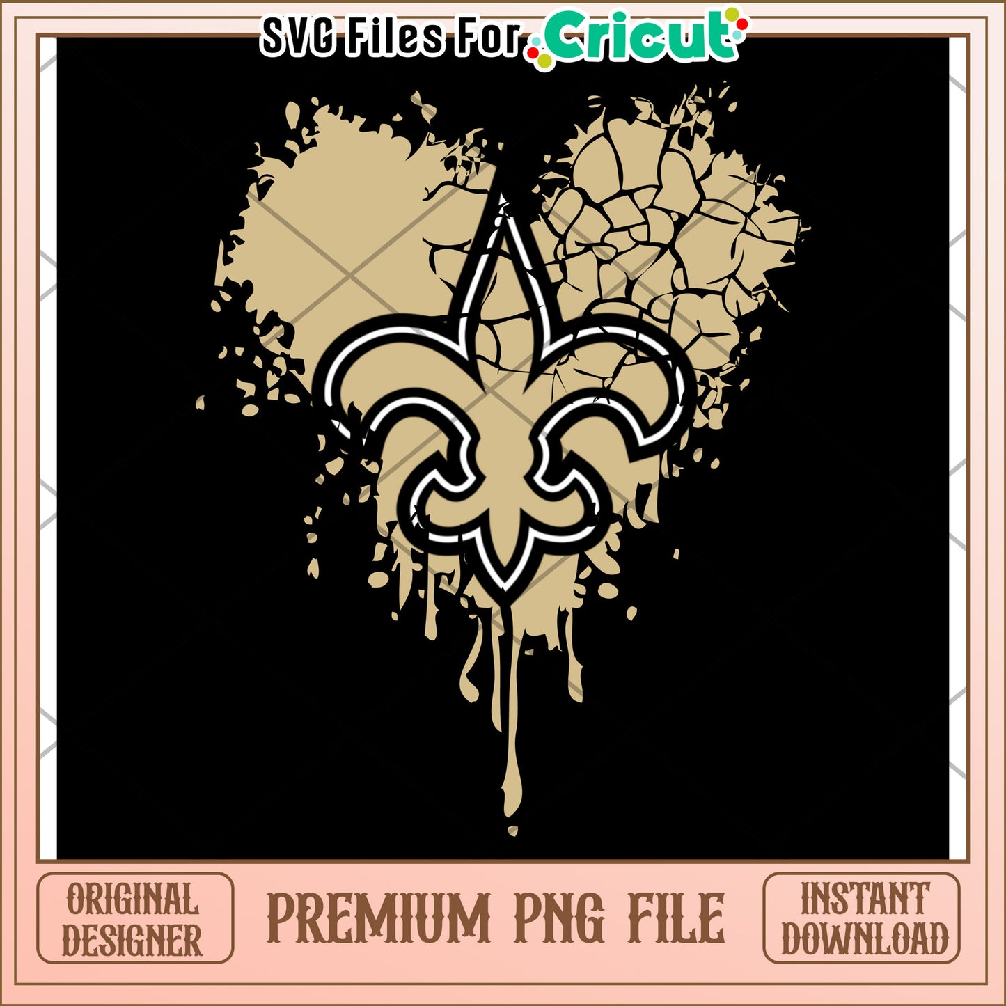Fleur de Lis Heart PNG Design, Perfect for DIY Crafts and Projects