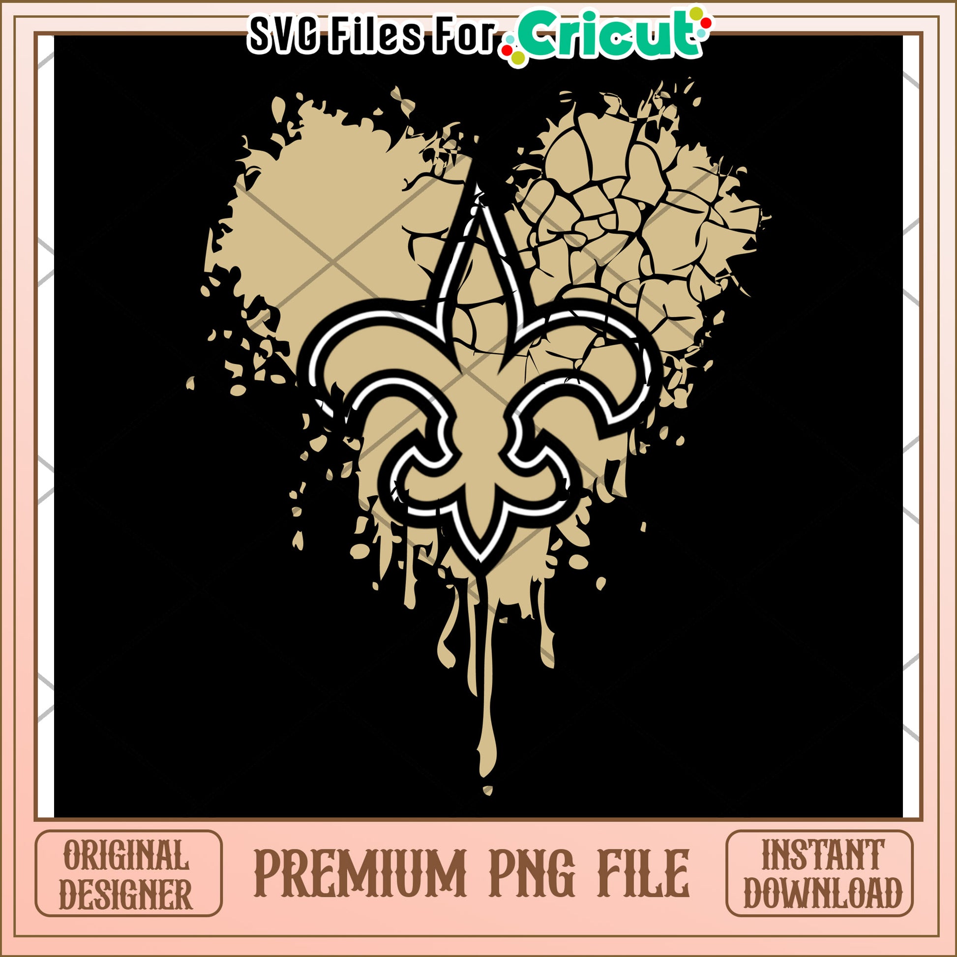 Fleur de Lis Heart PNG Design, Perfect for DIY Crafts and Projects