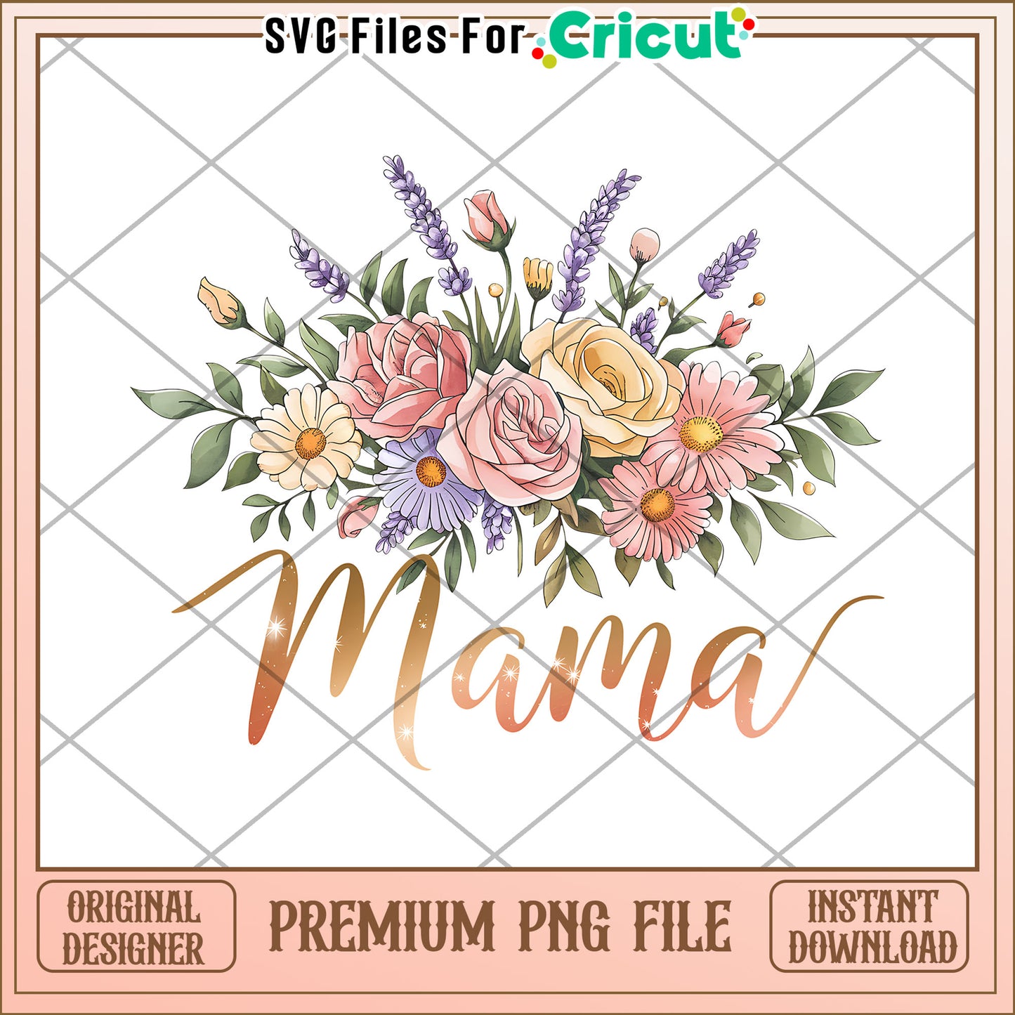 Floral Mama Design PNG Printable for Mothers Day