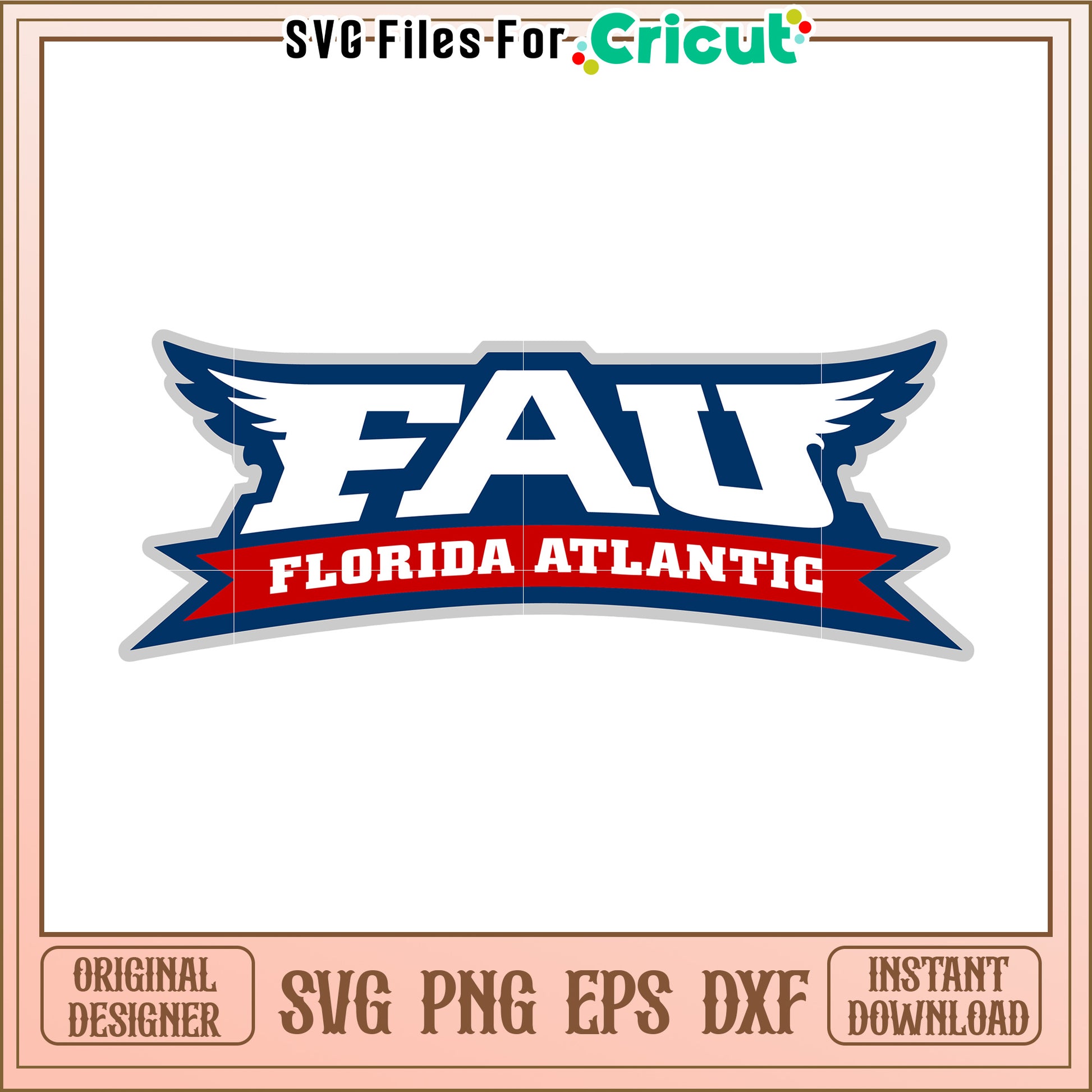 Florida Atlantic University Logo SVG Design, Perfect for Cricut Projects