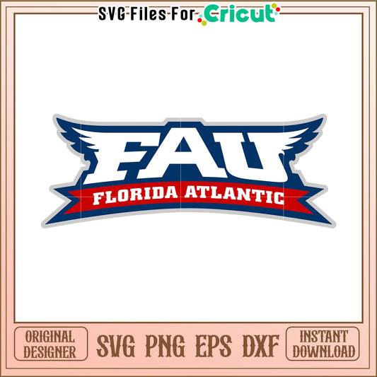 Florida Atlantic University Logo SVG Design, Perfect for Cricut Projects