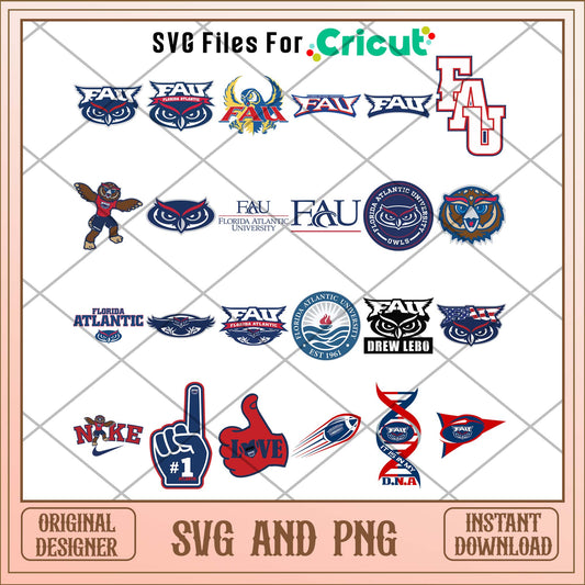 Florida Atlantic svg, Florida Atlantic svg bundle, NCAA svg