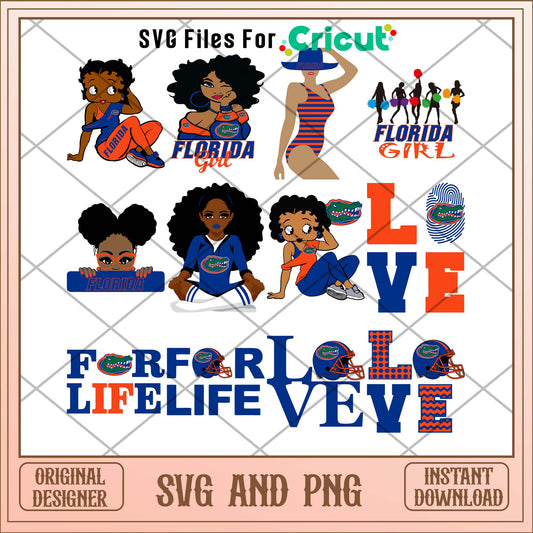 Florida Gators girl svg, Florida Gators svg bundle, NCAA svg