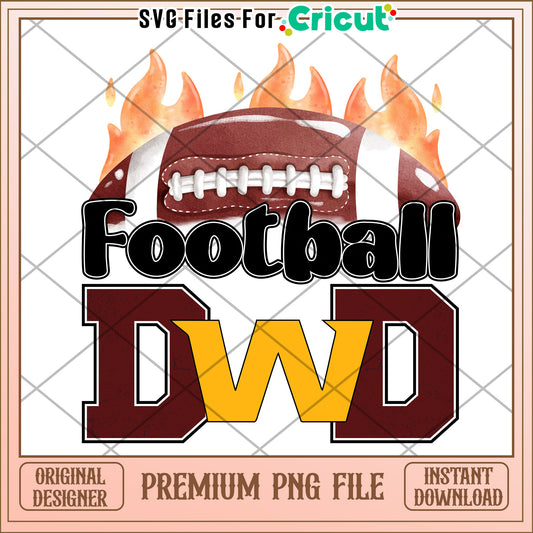 Football DWD design for Cricut projects, premium PNG file download