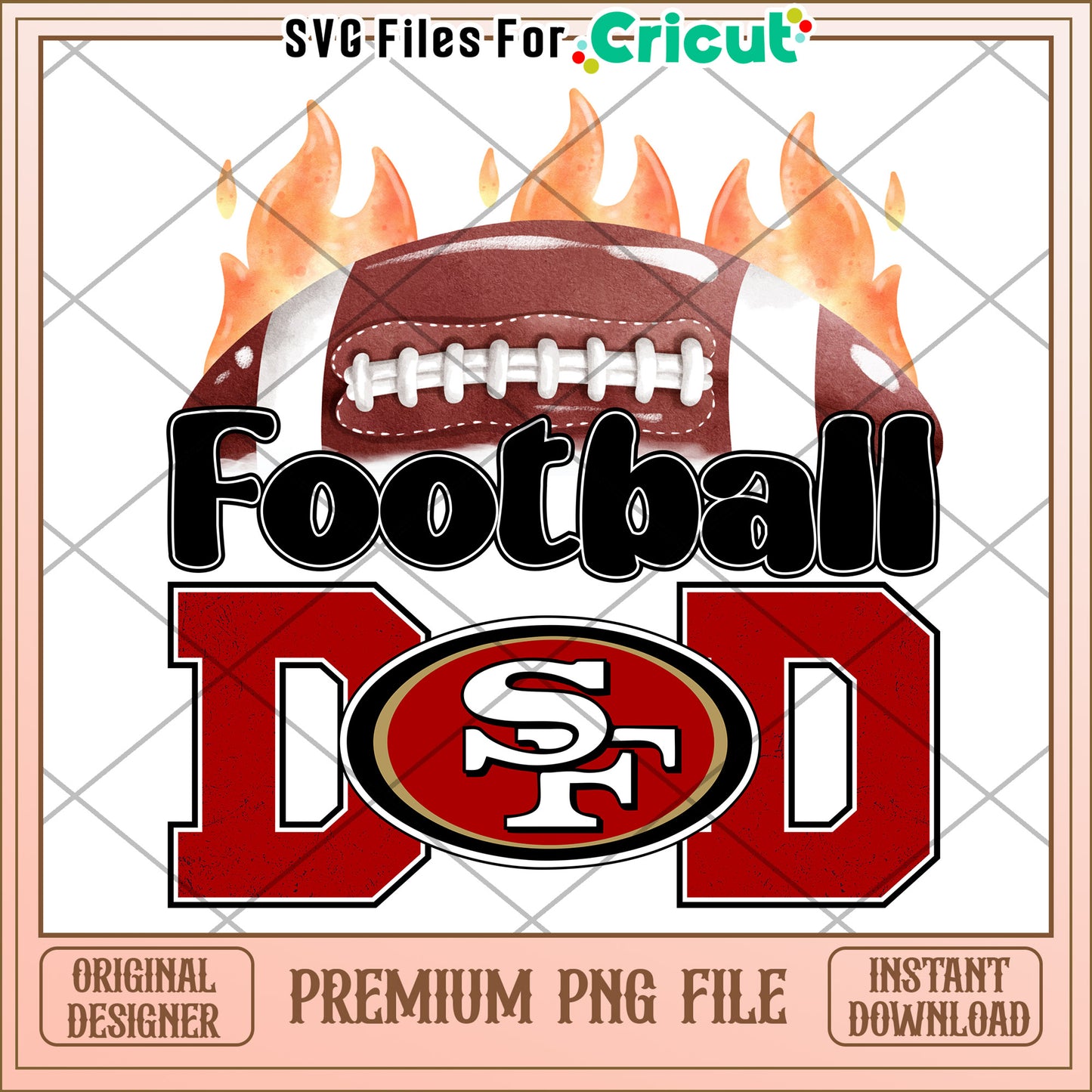 Football Dad Design, Premium PNG File for Crafting Projects
