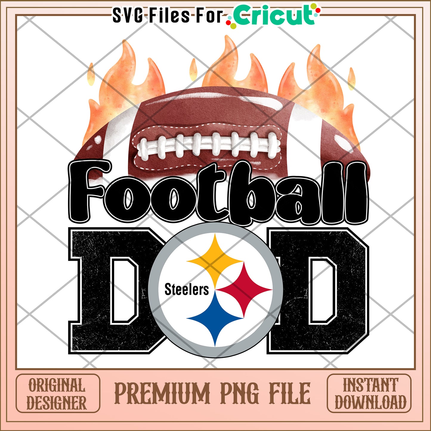 Football Dad Design for Cricut, Premium PNG File Instant Download