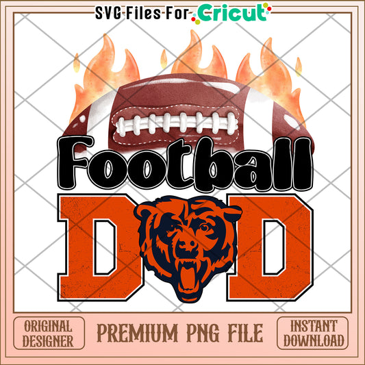 Football Dad Design for Cricut, Premium PNG File for Download
