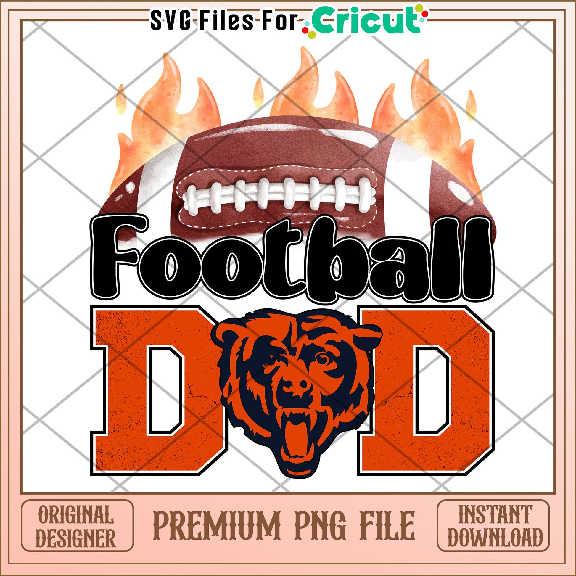 Football Dad Design for Cricut, Premium PNG File for Download