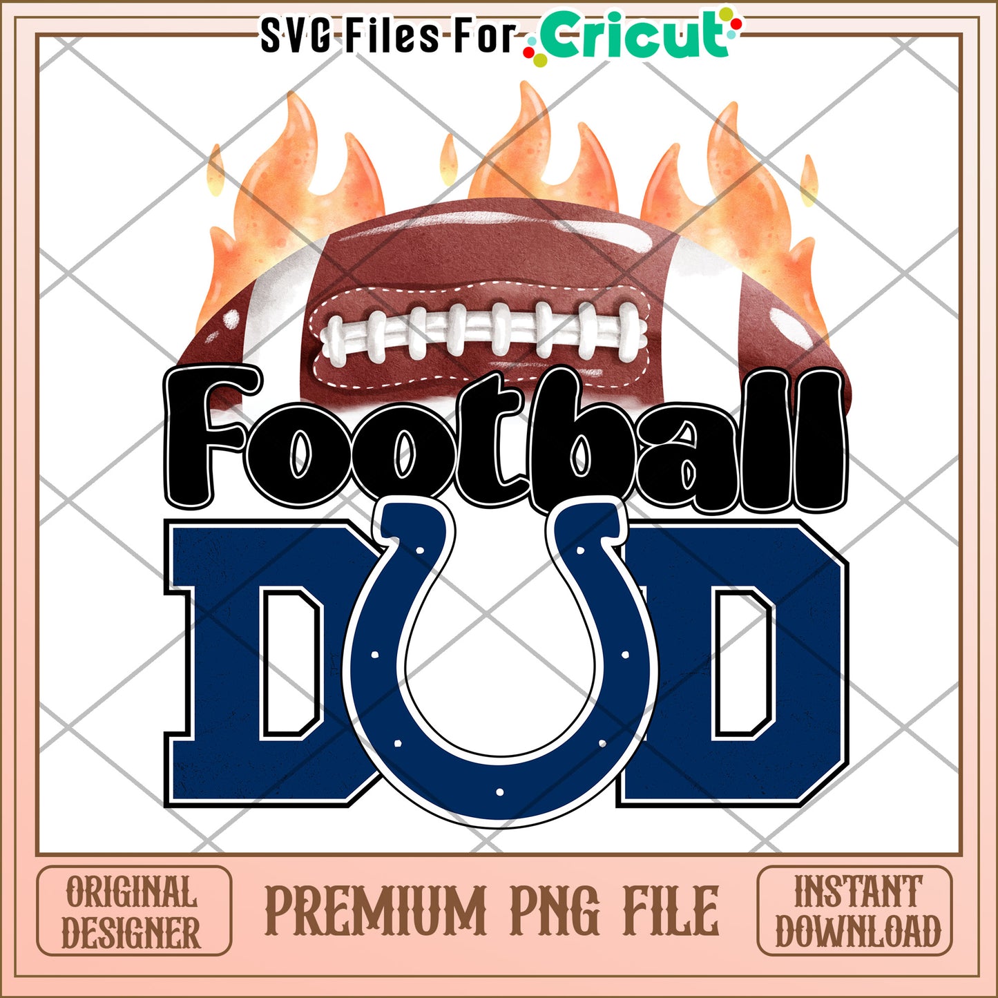 Football Dad Design for Cricut, Premium PNG Instant Download File