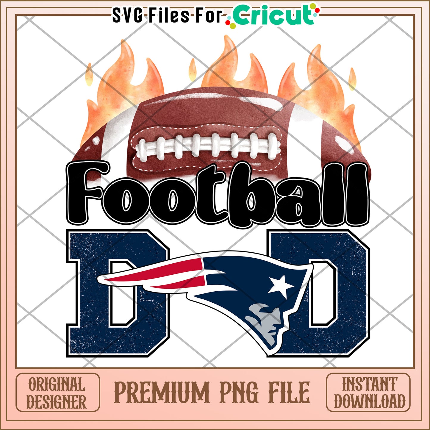 Football Dad PNG Design for Cricut, Premium Download for Fans