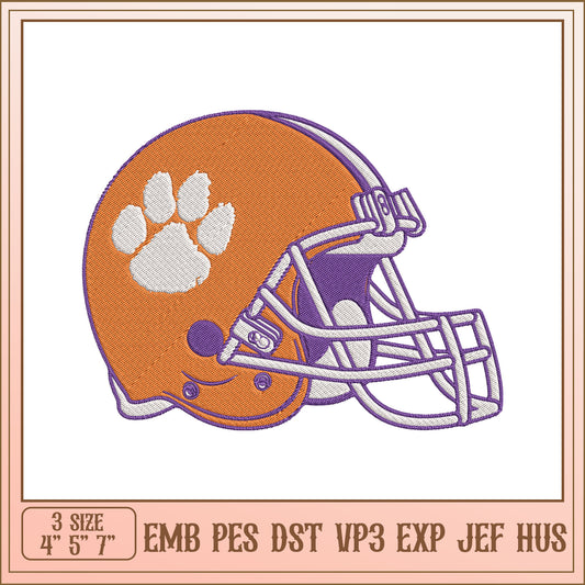 Football Helmet Embroidery Design