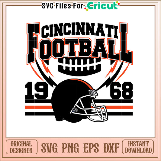 Football Helmet SVG Design for Sports Fans and Crafts
