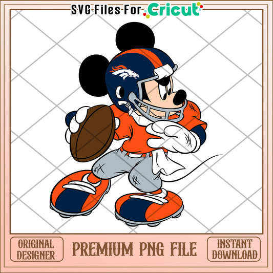 Football Mickey Mouse PNG design for Cricut, perfect for sports fans