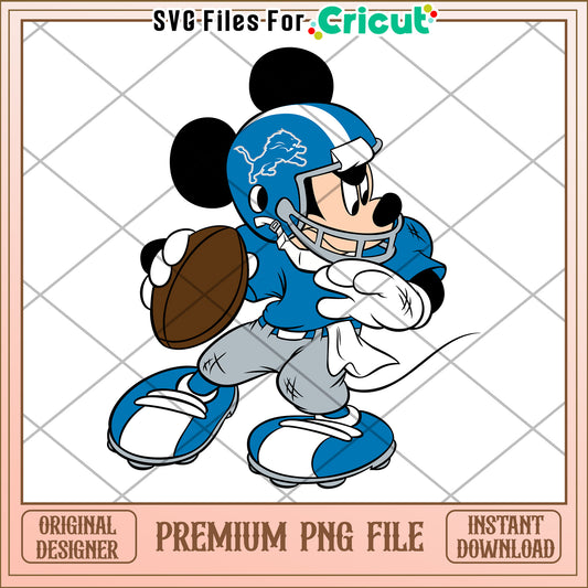 Football Mickey Mouse PNG file for Cricut, premium digital download
