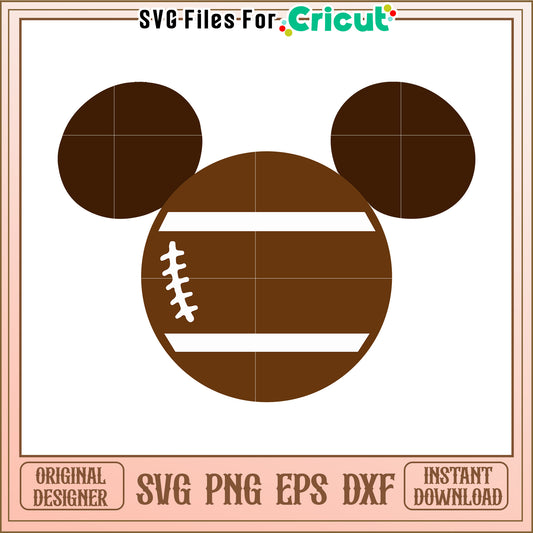 Football Mickey Mouse SVG PNG EPS DXF