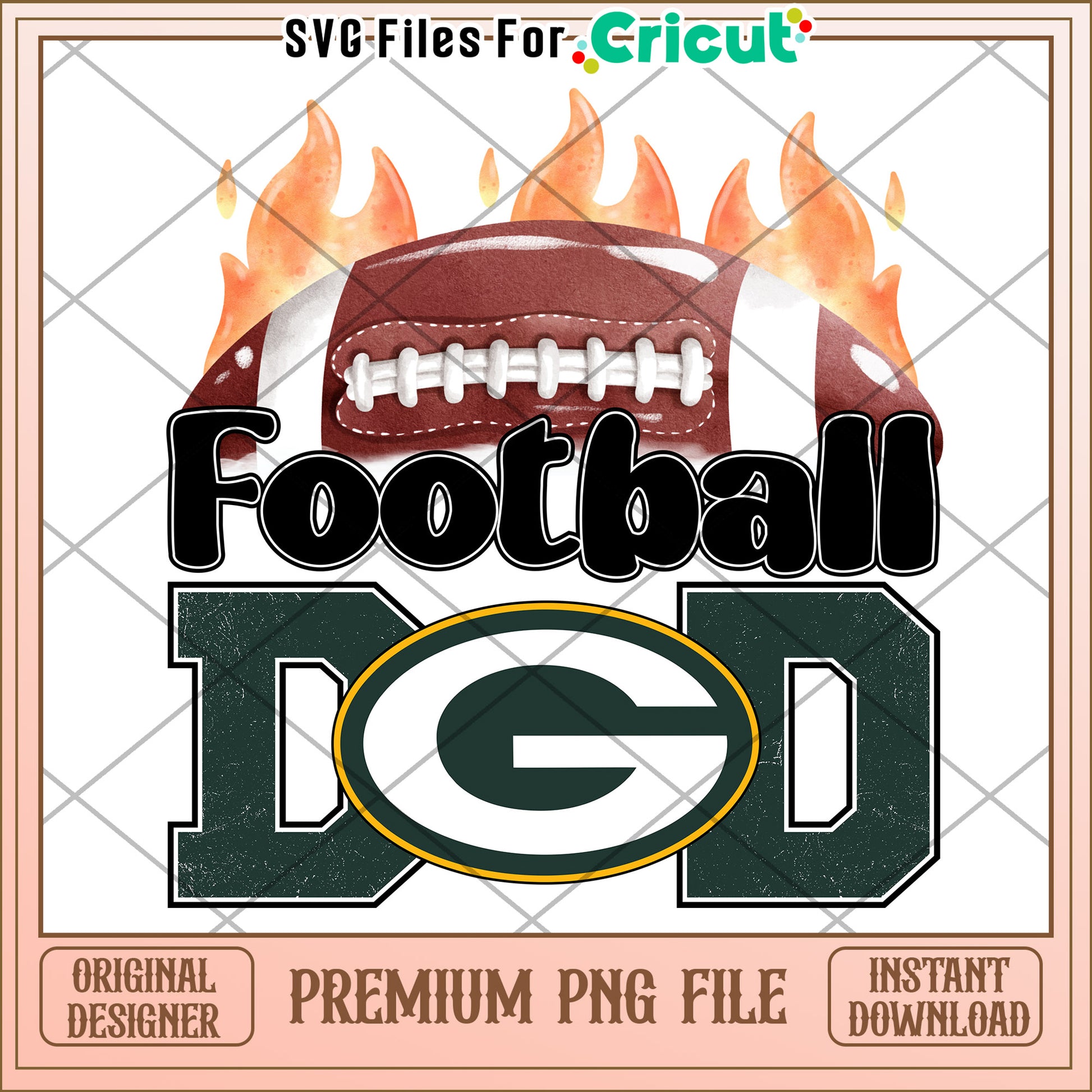 Football PNG Design for Cricut, Premium Instant Download File