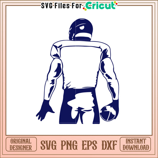 Football Player SVG Design Bold Sport Graphic Art