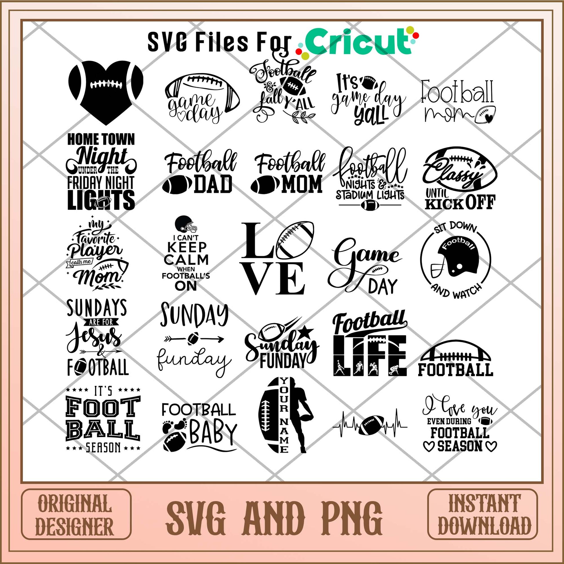 Football love svg bundle, football art svg bundle - Svgfileforcricut