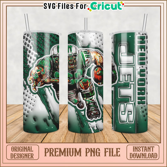 Football Tumbler PNG Design
