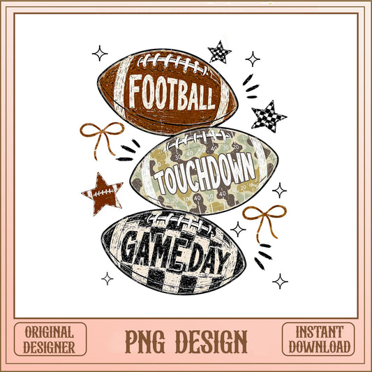 Football Game Day Touchdown PNG, Football Season PNG, Game Day PNG