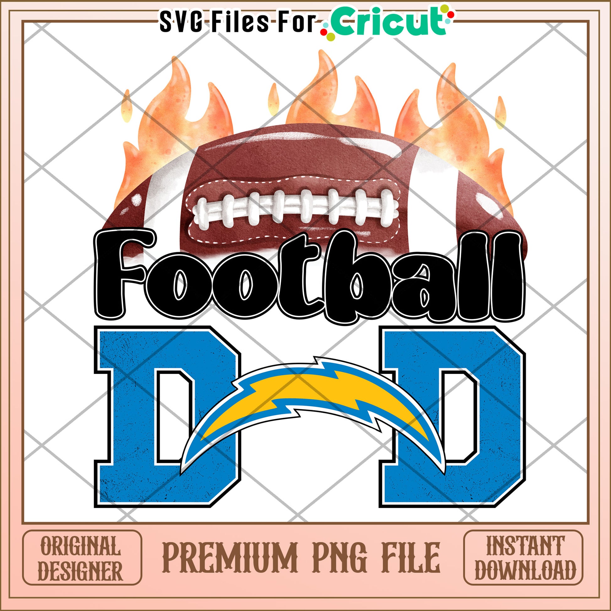 Football design for Cricut projects, ideal for fans and crafters