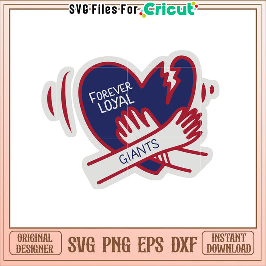 Forever Loyal Giants SVG Design for Fans and Gifts