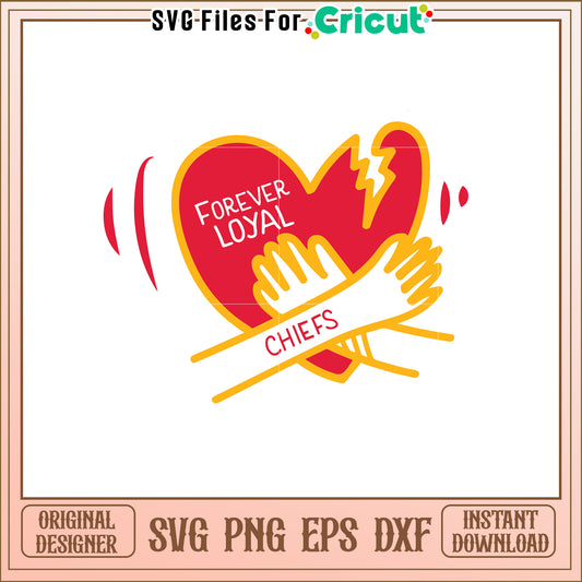 Forever Loyal Heart Chiefs SVG Design Graphic
