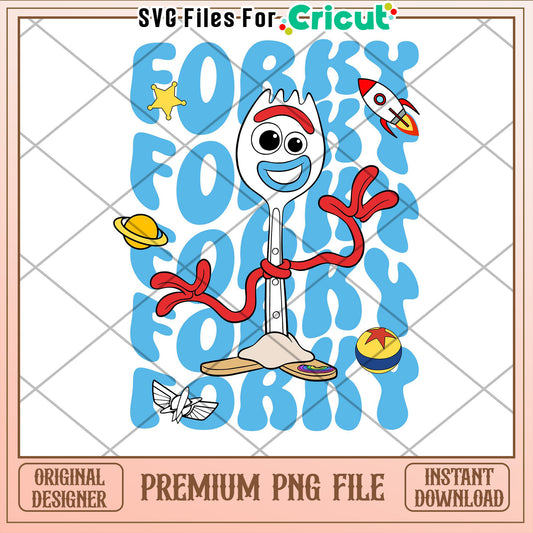 Forky PNG Sublimation Design