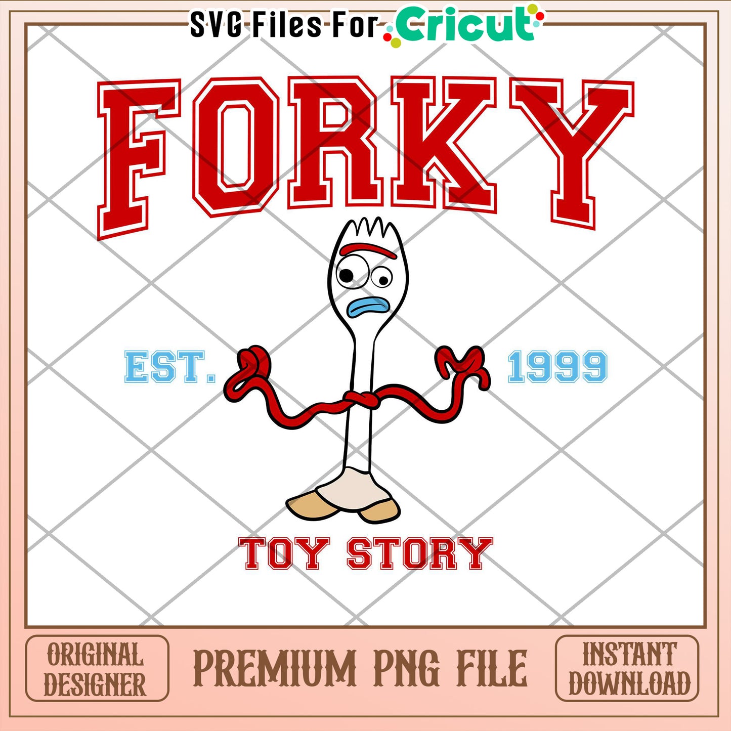 Forky Toy Story PNG Cricut File