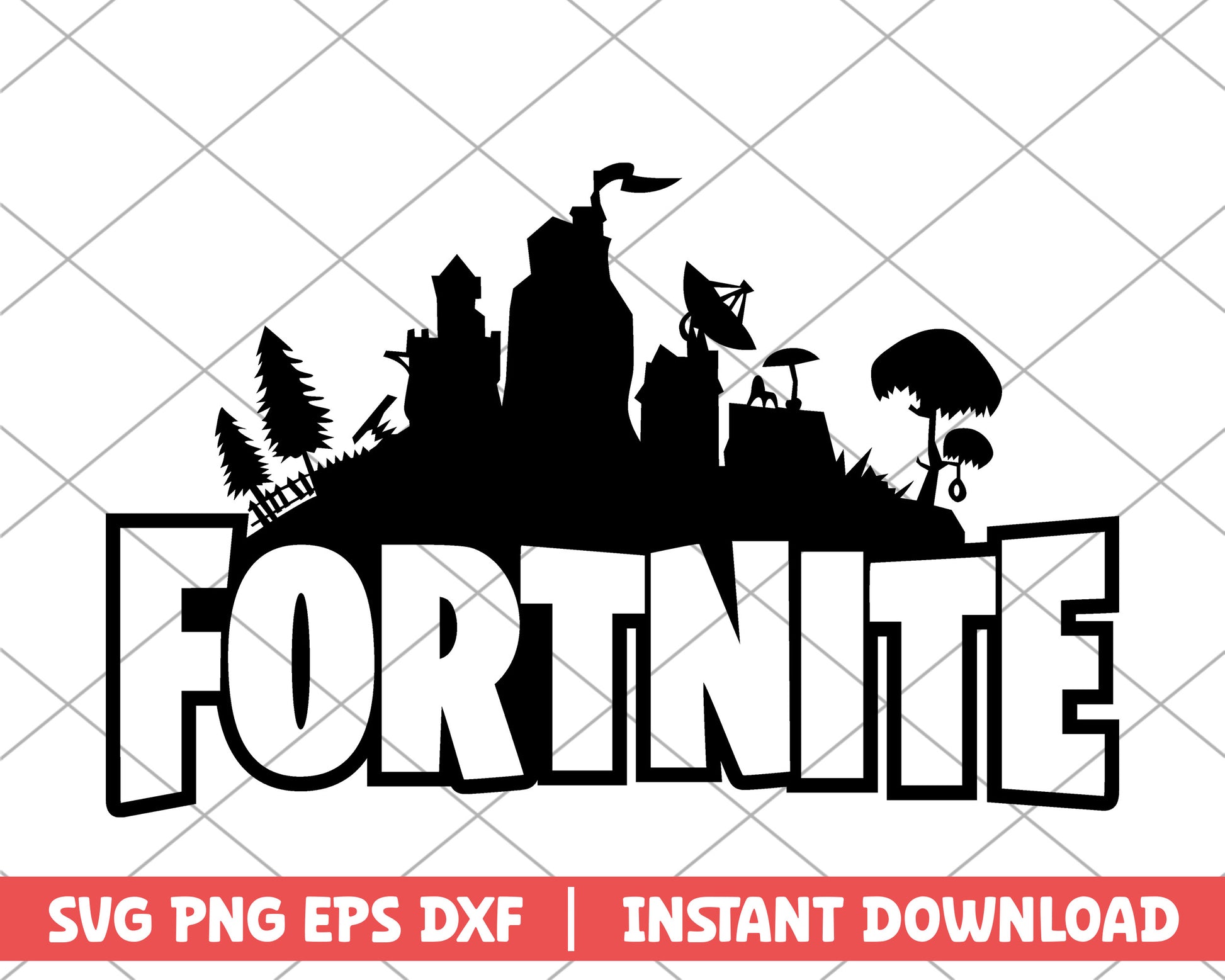 Fortnite castle cartoon svg 