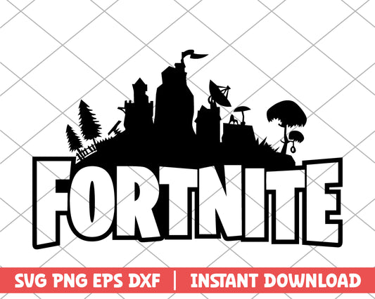 Fortnite castle cartoon svg 