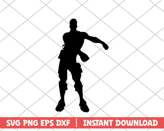 Fortnite game black skin cartoon svg