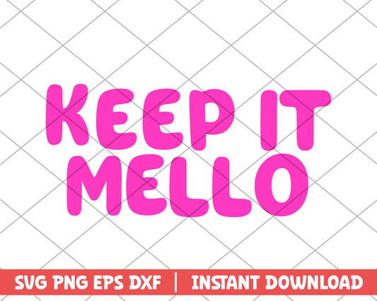 Fortnite keep it mello pink cartoon svg 